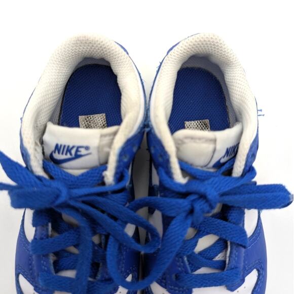 Nike Dunk Low Trainers Shoes Round Toe White Hyper Royal Size US11C EU28 - Picture 11 of 11